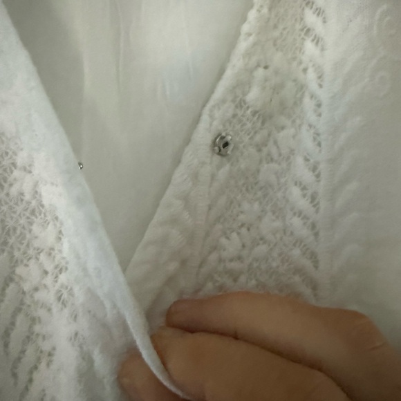 ba&sh White Lace ETLIN Blouse - Picture 5 of 6